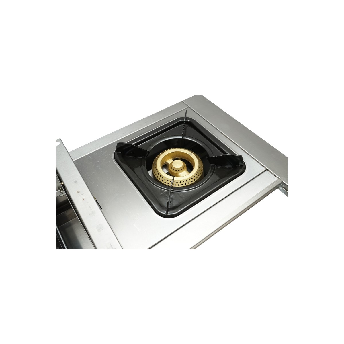 Gratar camping cu grill 2 arzatoare si 1 zona de gatit 676x400x185mm